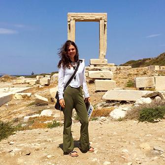 Reisleidster Jessy in Naxos, Griekenland