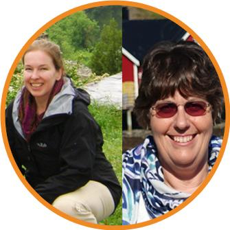 Reisleidsters Léonie en Edith