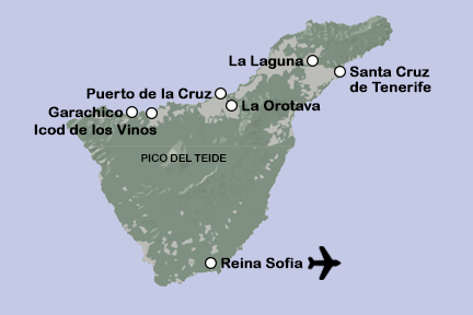 Routekaart Tenerife