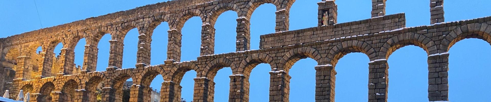 Het aquaduct van Segovia, Spanje