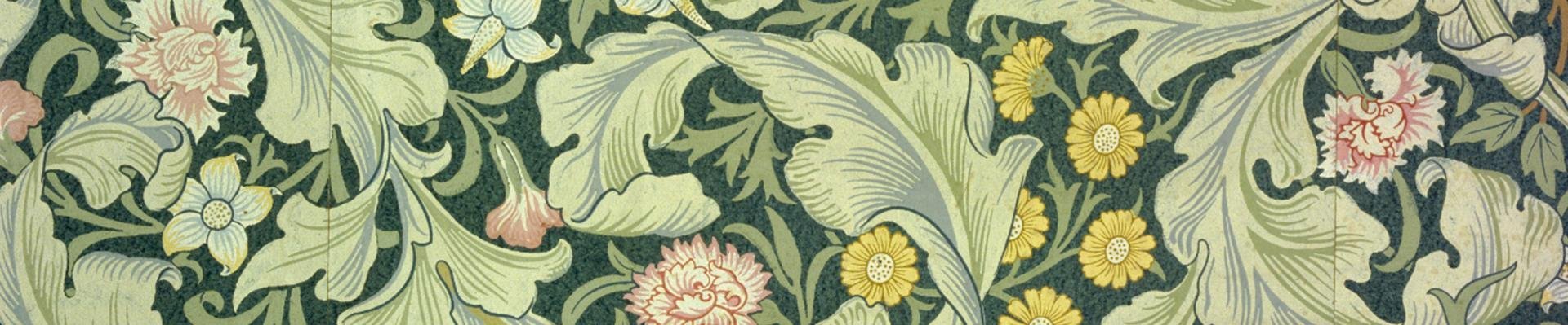 Arts & Crafts-behang naar ontwerp van William Morris, Groot-Brittannië