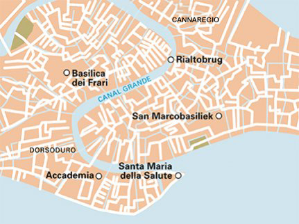 Routekaart Winter in Venetië