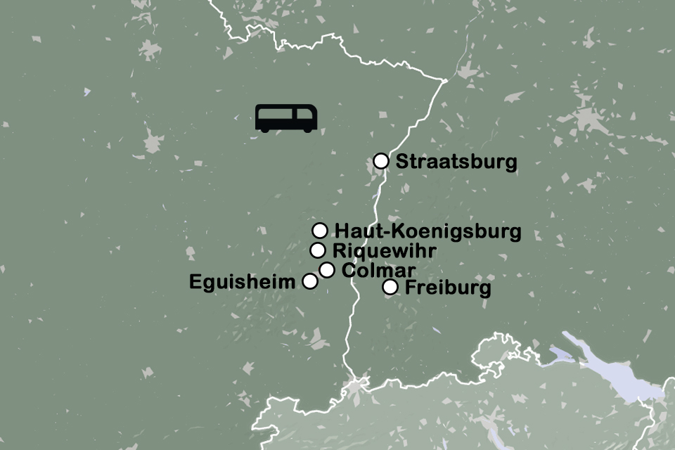 Routekaart De romantische Elzas