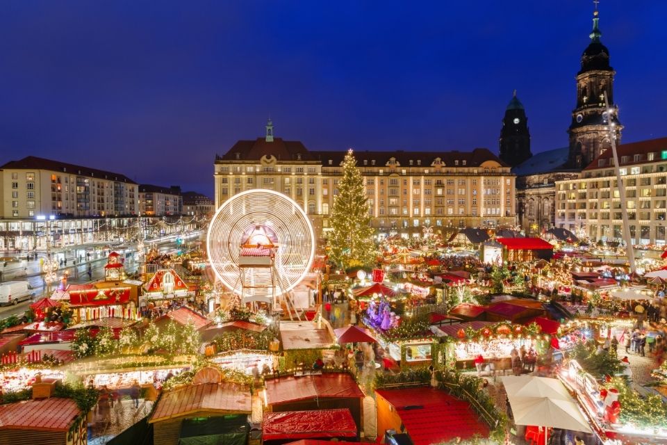 Striezelmarkt in Dresden, Duitsland