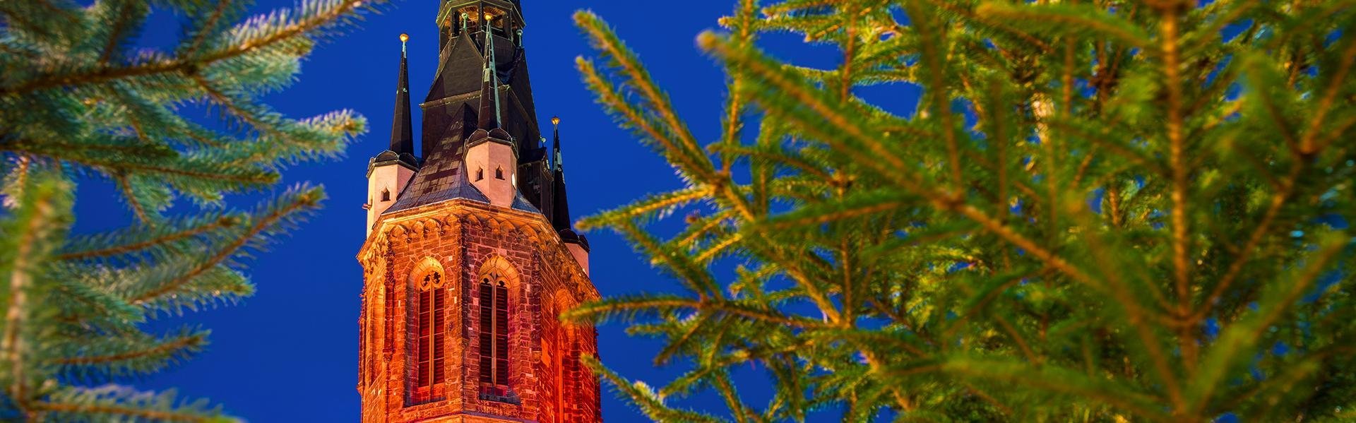 Halle, Duitsland Kerst