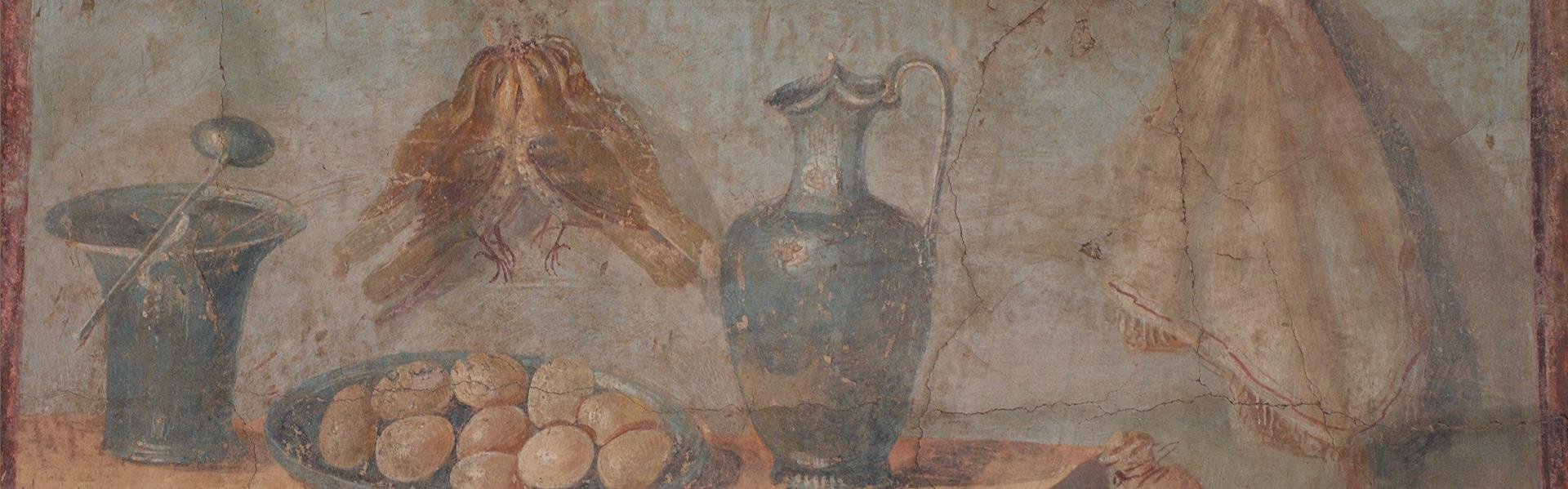 Fresco uit Pompeï, Archeologisch museum Napels, Italië