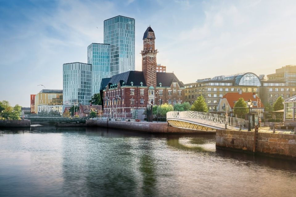 Het moderne landschap van Malmö, Zweden