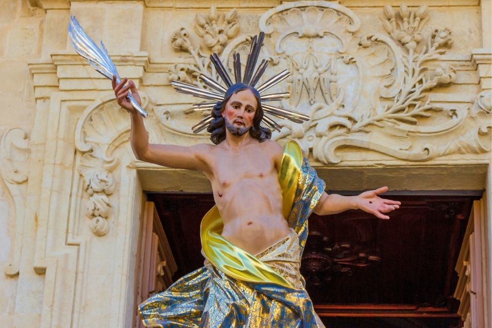 Beeld van Christus in de paasprocessie Malta