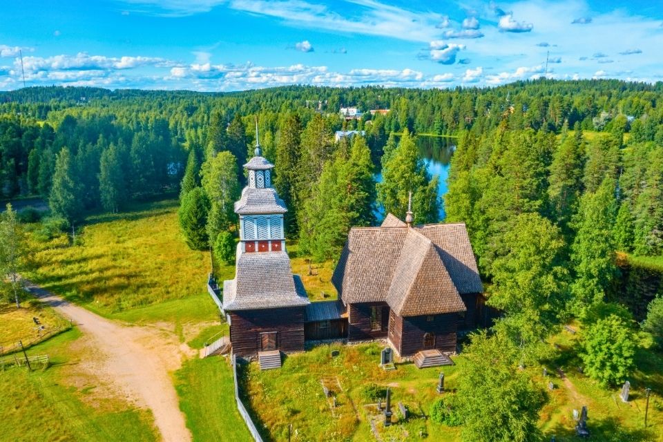 Kerk in Petäjävesi, Finland
