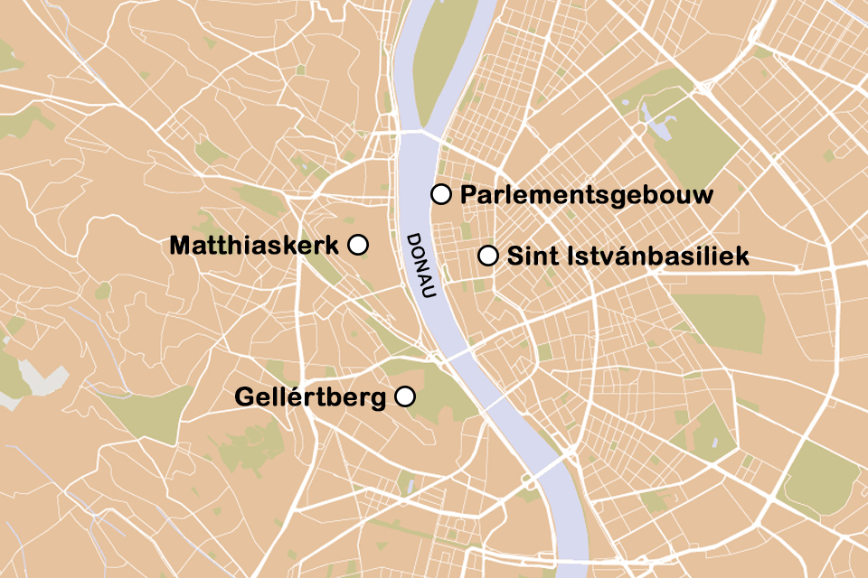 Routekaart Kerst in Boedapest