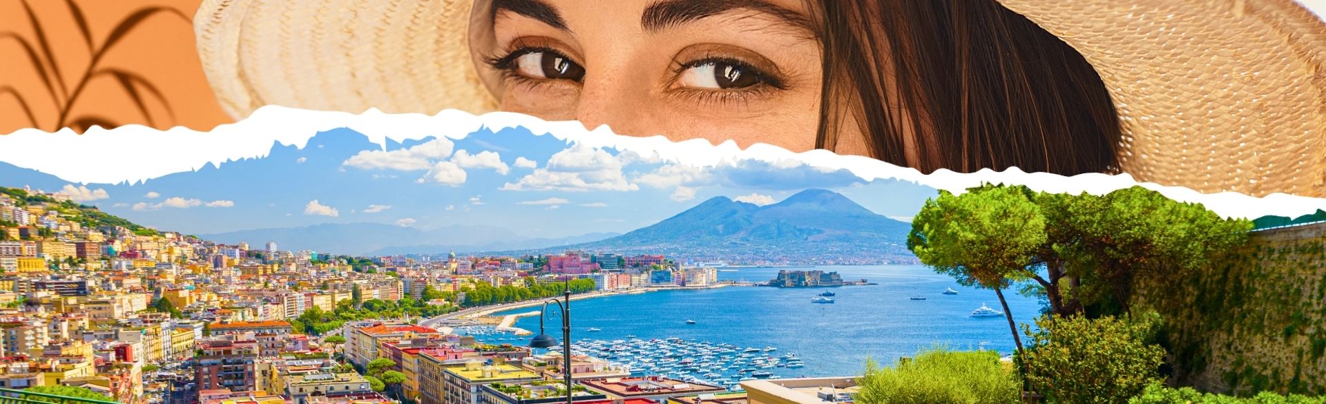 Baai van Napels met Vesuvius Italië