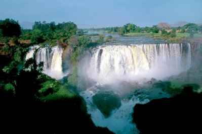 Blauwe nijl-watervallen in Ethiopië Blauwe nijl-watervallen in Ethiopië