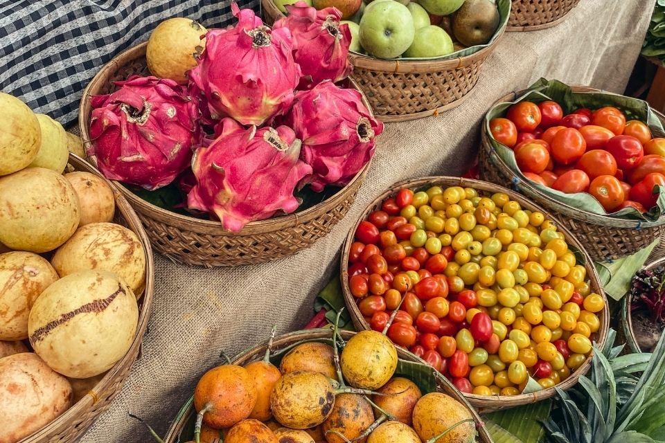 Markt in Ubud op Bali, Indonesië