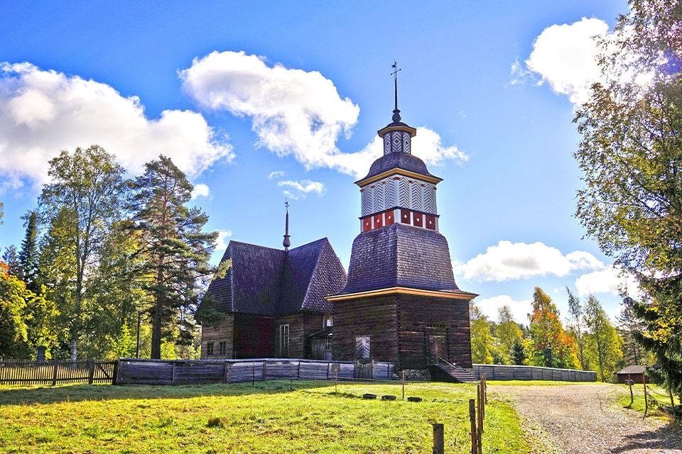 Kerk in Petäjävesi, Finland