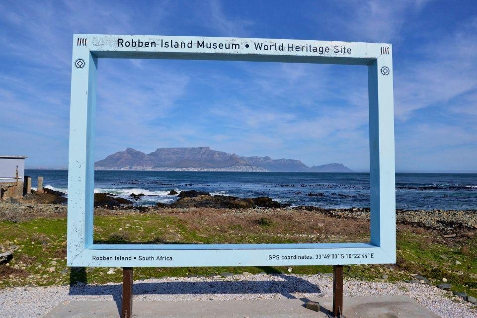 Robbeneiland voor de kust van Kaapstad Zuid-Afrika