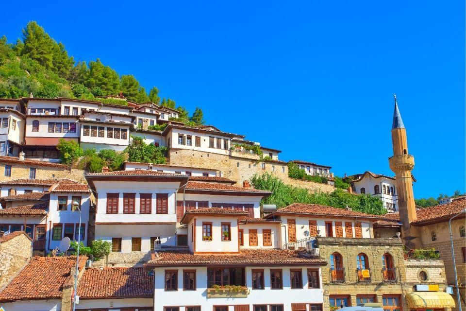 Osmaanse huizen in Berat Albanië