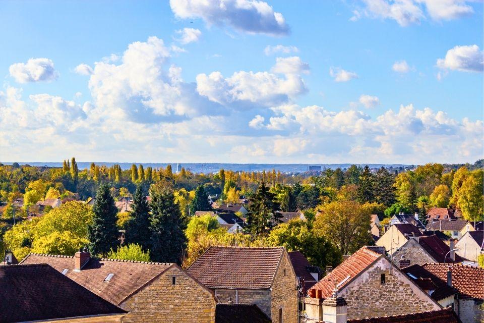 Zicht op Auvers-sur-Oise Frankrijk