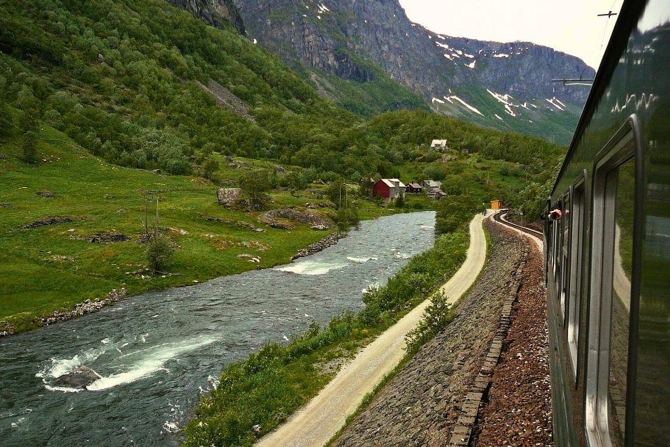 De Flåmbanen in Noorwegen