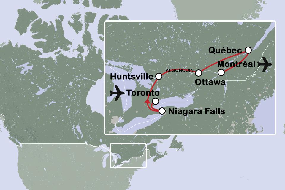Routekaart Veelzijdig Oost-Canada