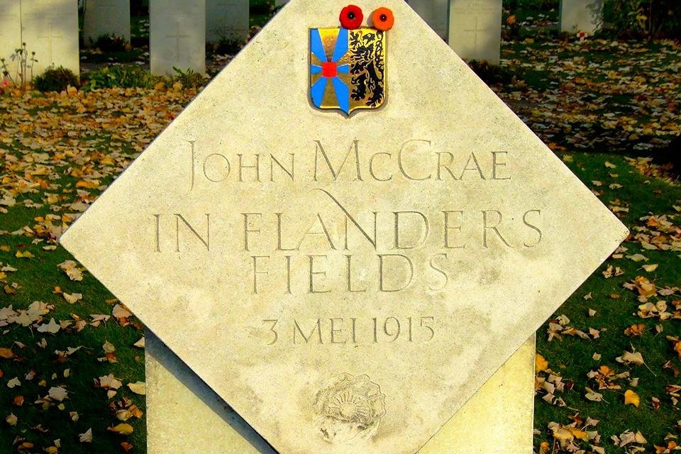 John MacCrae memorial op Essex Farm Cemetery, België