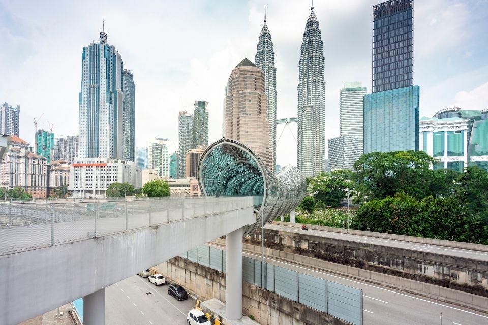 De Saloma brug in Kampong Baru, Maleisië