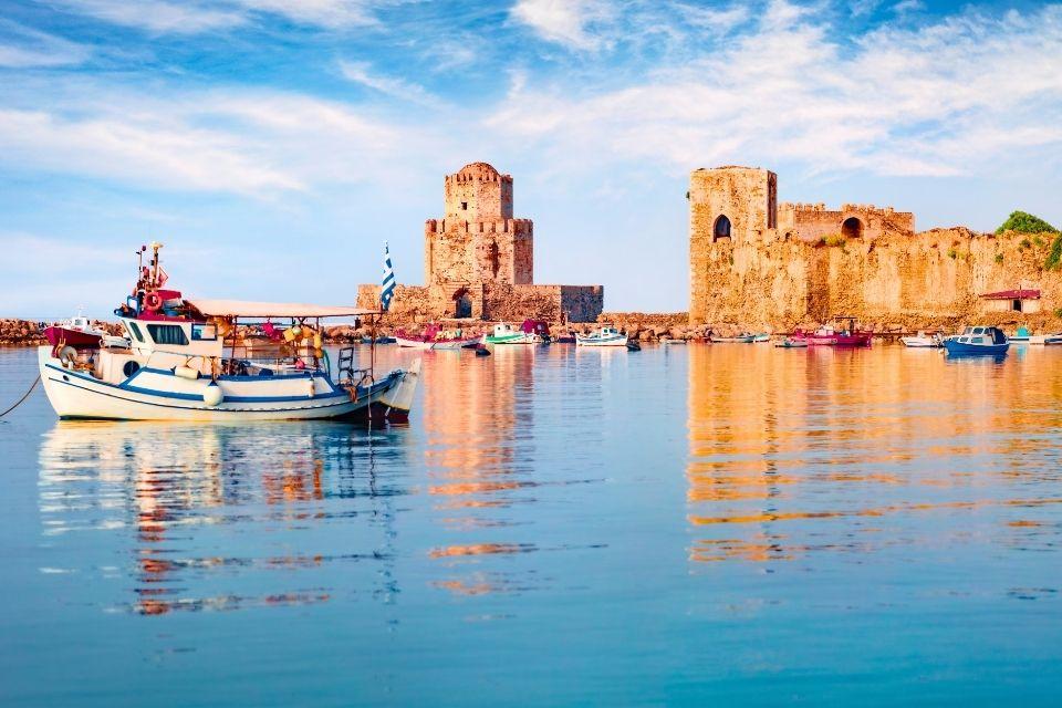 Het Venetiaanse fort in Methoni Griekenland