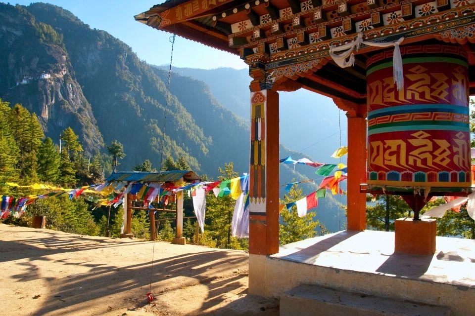 Gebedsrol bij Taktshang Pelphung, Bhutan
