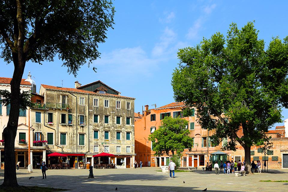 Campo del Gheto Novo in Venetië, Italië