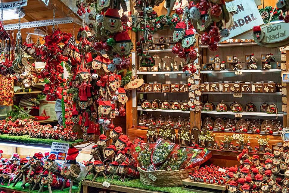 Kerstmarkt in Barcelona, Spanje