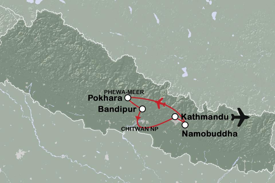 Routekaart Authentiek Nepal