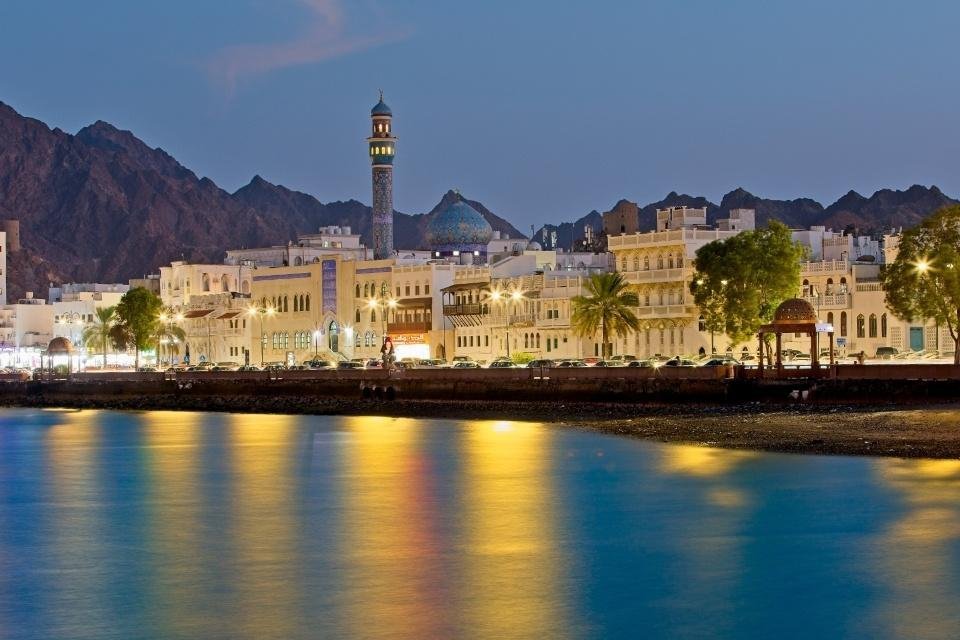 Muscat in de avond, Oman