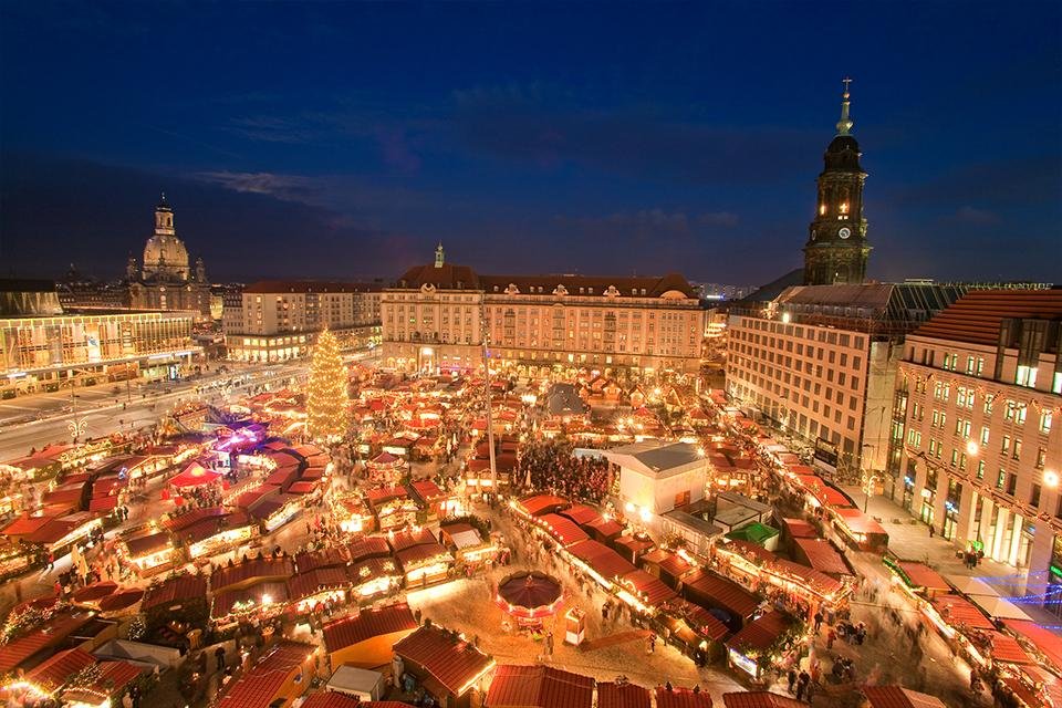 Striezelmarkt in Dresden, Duitsland