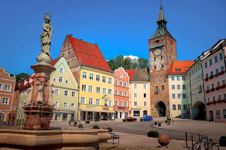 Centrum van Landsberg am Lech, Duitsland