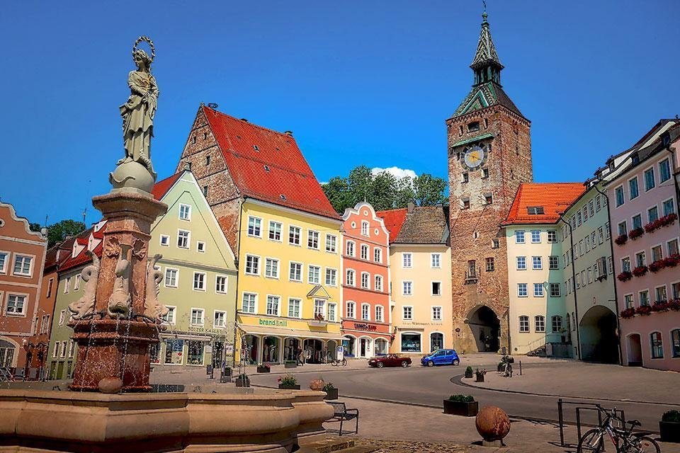 Centrum van Landsberg am Lech, Duitsland