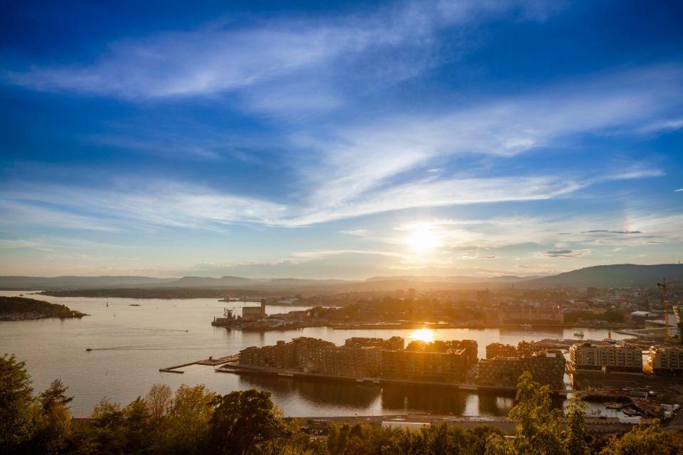 Uitzicht vanaf de Ekeberg  Oslo Noorwegen