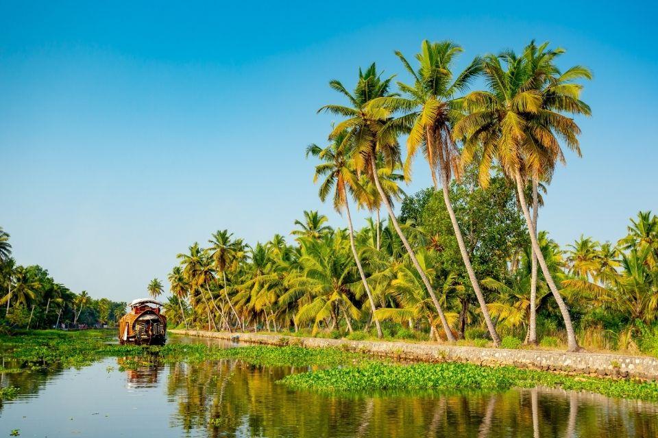 De backwaters van Kerala India