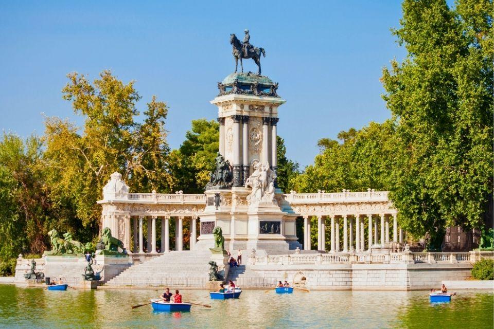 Parque del Buen Retiro in Madrid Spanje