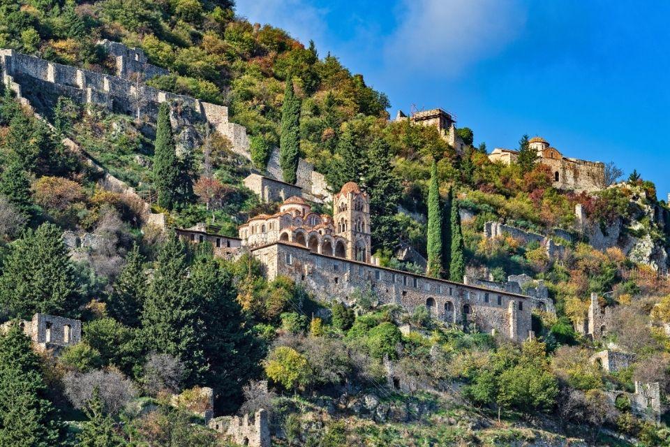 Byzantijnse hofstad Mistras Griekenland