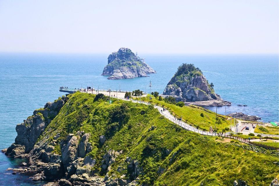 De Oryukdo Skywalk in Busan, Zuid-Korea