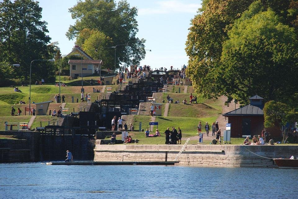 Sluizen in het Götakanaal, Zweden | Foto: VisitLinköpping