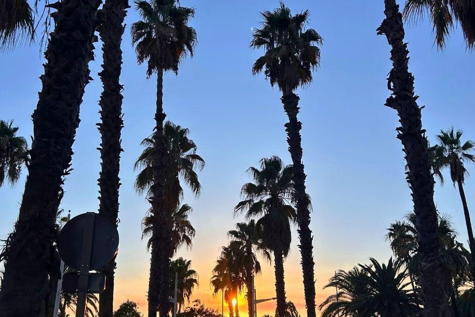Zonsondergang in Valencia Spanje