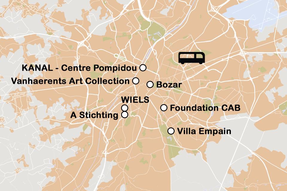 Plattegrond Hedendaagse kunst in Brussel