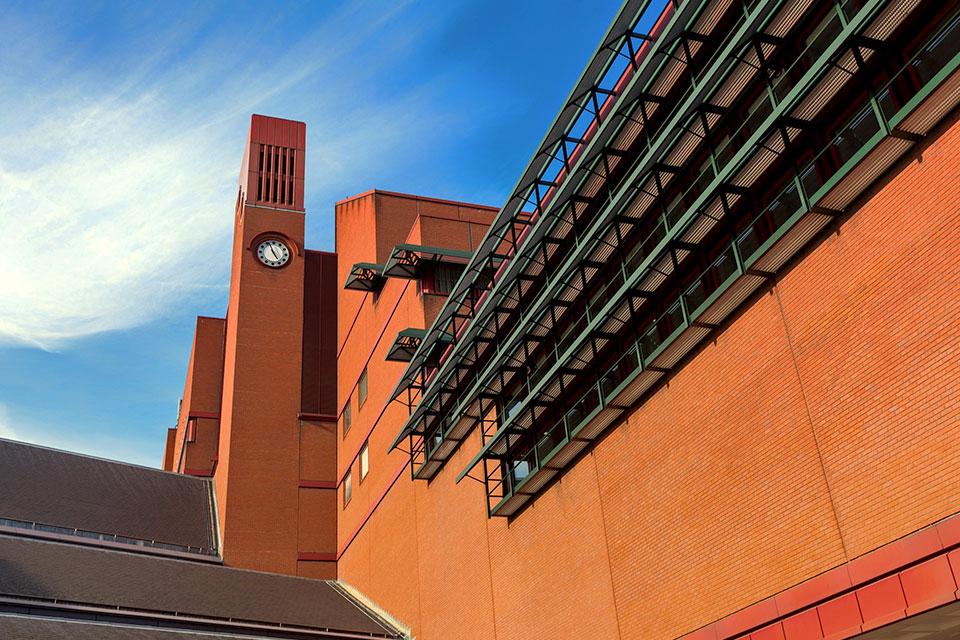 The British Library in Londen, Groot-Brittannië