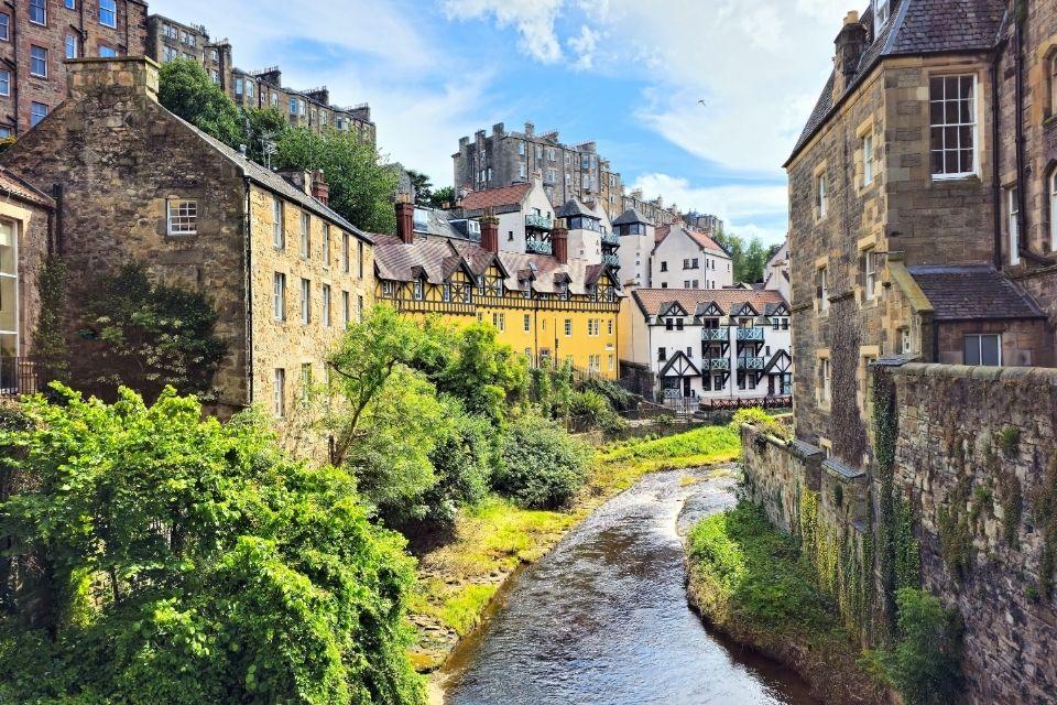 Dean Village in Edinburgh, Schotland