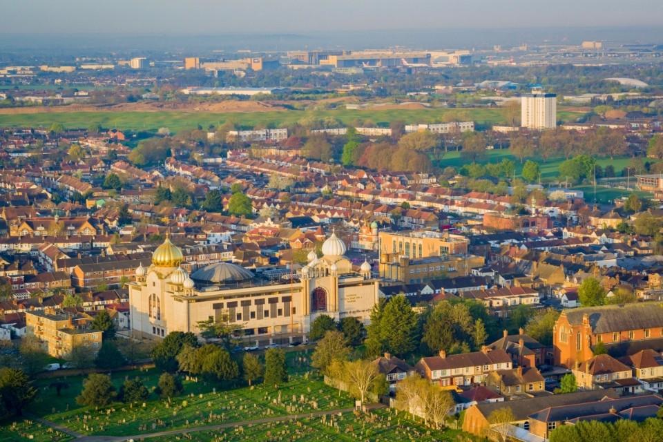 Sikh Gurdwara in Southall, Groot-Brittannië