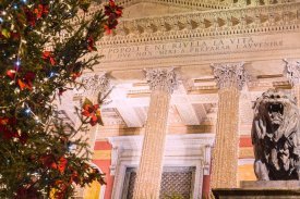 Kerstversiering, Palermo, Sicilië, Italië Kerstversiering, Palermo, Sicilië, Italië