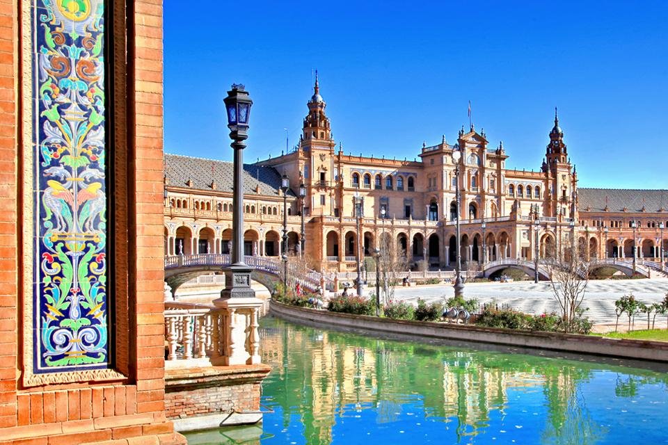 Plaza de España in Sevilla, Andalusië, Spanje