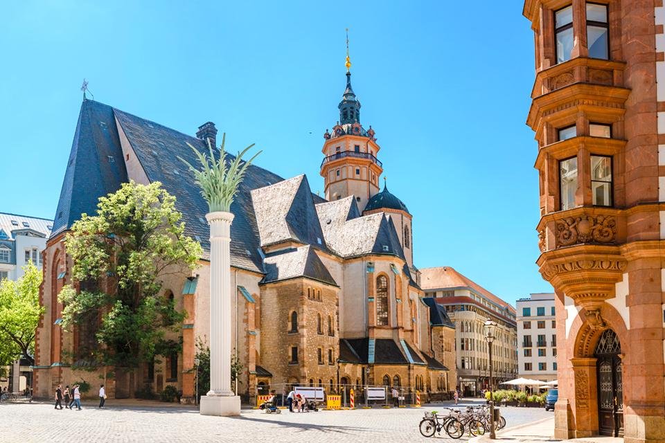 De Nikolaikirche in Leipzig, Duitsland