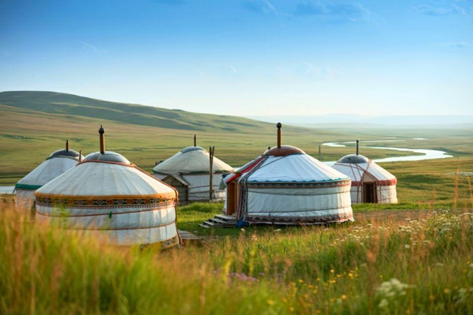 Een gerkamp op de Mongoolse steppe