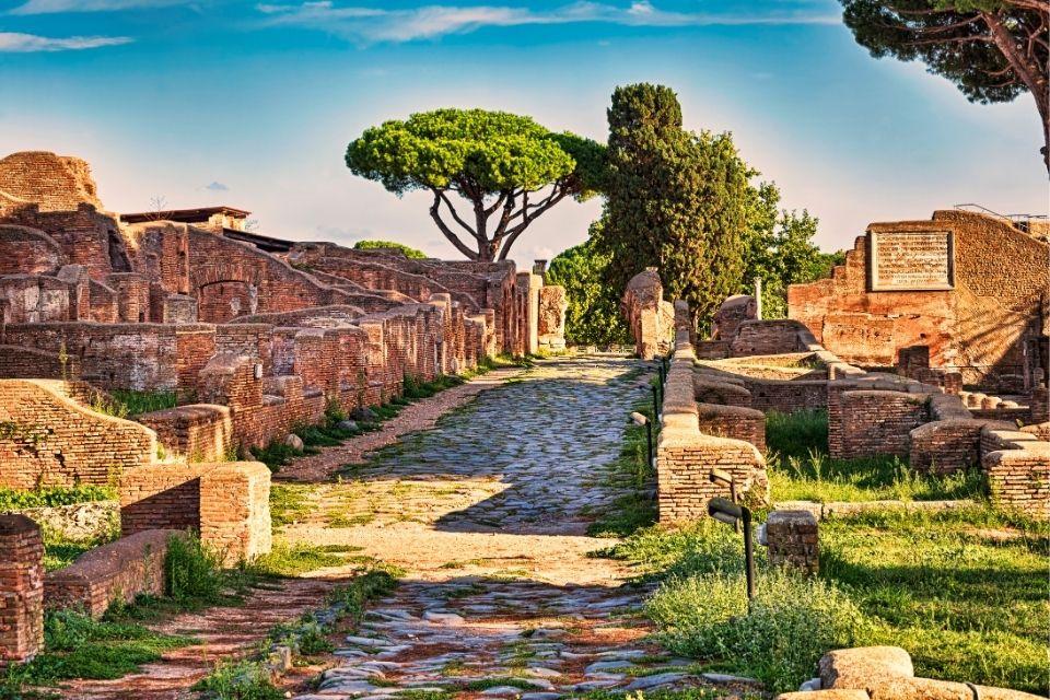 Havenstad Ostia Antica Italië